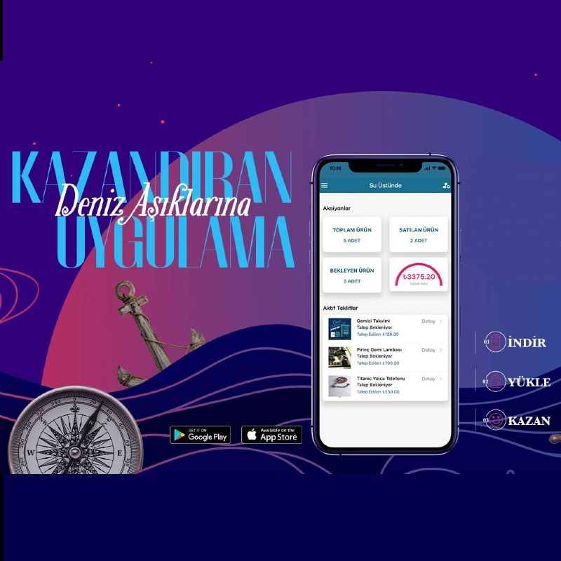 Tozlu raflardan, derin sulara uzanan mobil uygulama yayınlandı!